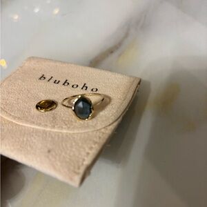 Bluboho London Blue Topaz Moodring Size 8